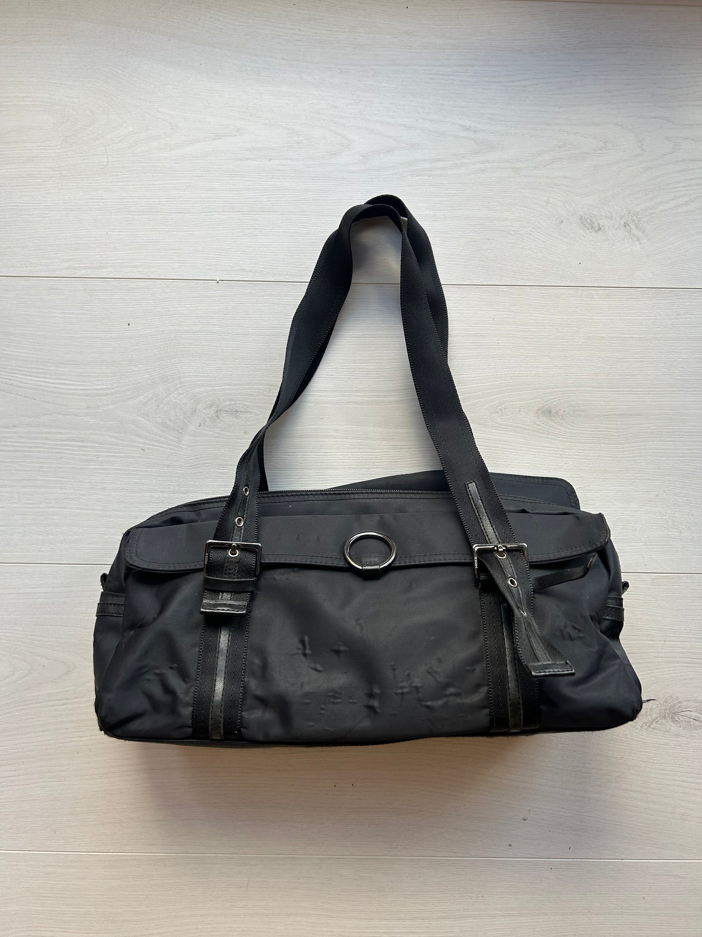 Black cargo shoulder bag