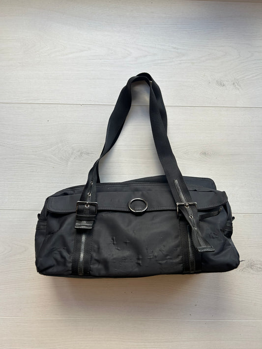 Black cargo shoulder bag