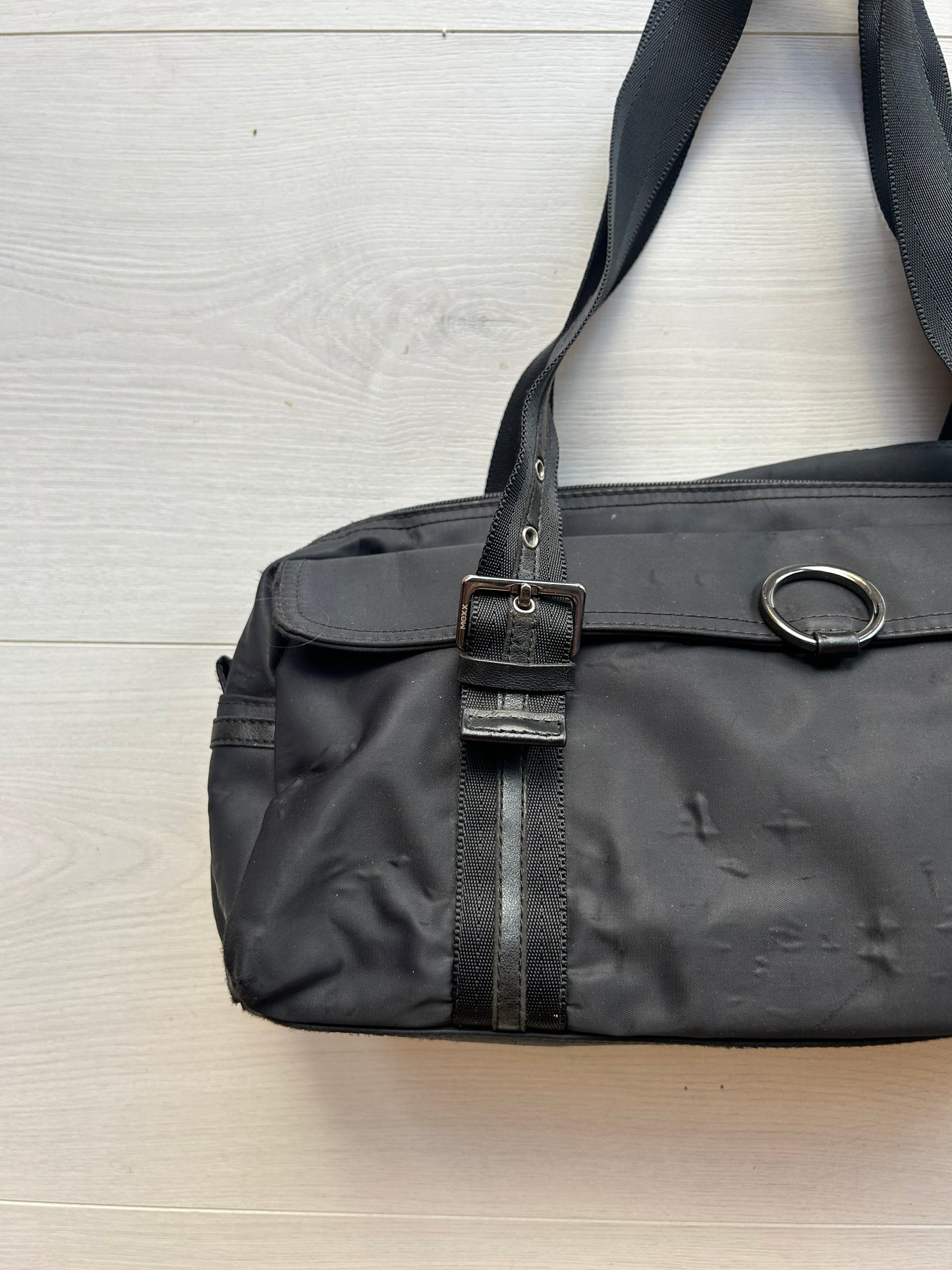 Black cargo shoulder bag