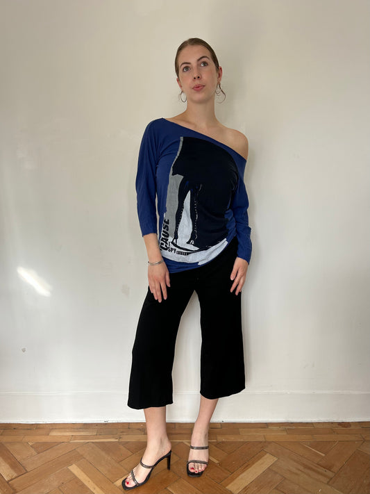 Blue diesel slouchy long sleeved top (size 10)