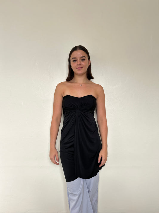 Black slinky mini dress (size 8)